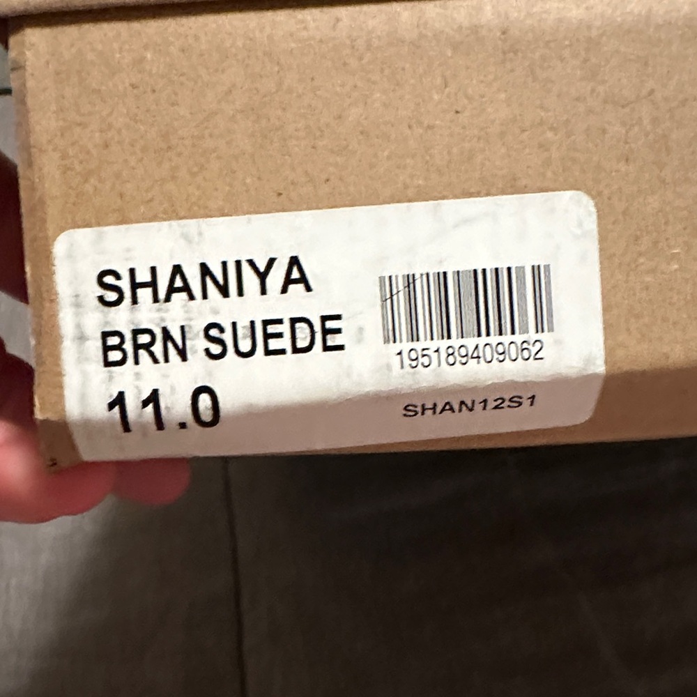 Steve Madden Women's Tan Suede Heeled Boots New Shaniya - Picture 5 of 7